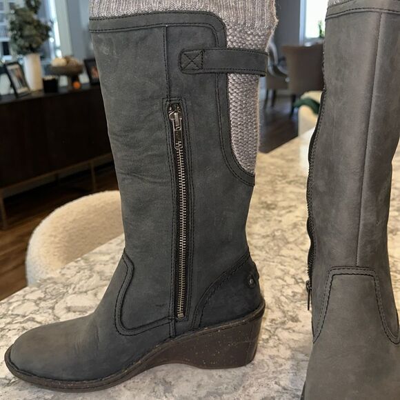 👢 UGG Grey Knit Cuff Wedge Boots – Size 8 (Brand New) - Picture 5 of 8